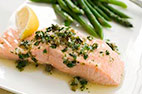 Poached Salmon with Herb and Caper Vinaigrette