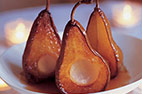 Caramelized Pears with Blue Cheese and Black Pepper-Caramel Sauce