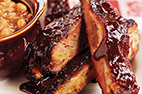 Kansas City Sticky Ribs on a Charcoal Grill