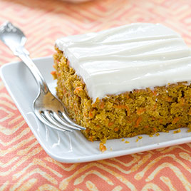 Reduced-Fat Carrot Cake with Cream Cheese Frosting