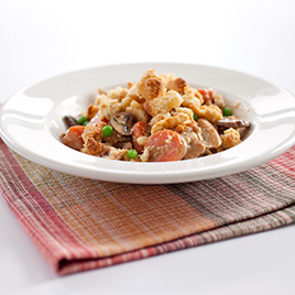 Chicken Pot Pie with Savory Crumble Topping