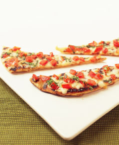 Grilled Tomato and Cheese Pizzas For Charcoal Grill