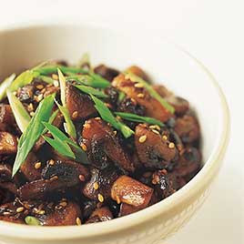 Sauteed Mushrooms with Sesame and Ginger