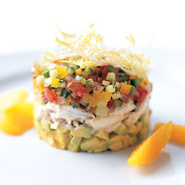 Crab Towers with Avocado & Gazpacho Salsas