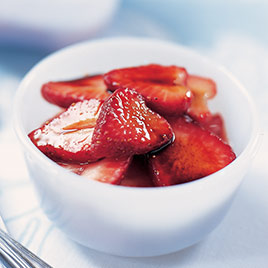 Strawberries and Grapes with Balsamic and Red Wine Reduction
