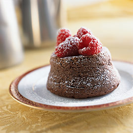 Chocolate Volcano Cakes with Espresso Ice Cream