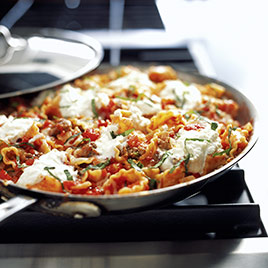 Skillet Lasagna with Sausage and Peppers
