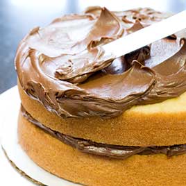 Yellow Cake with Chocolate Frosting