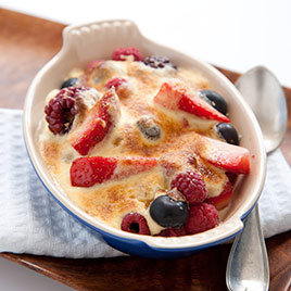 Berry Gratin with Lemon Sabayon