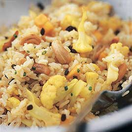 Rice Salad with Oranges, Olives, and Almonds