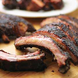 Barbecued Baby Back Ribs For Charcoal Grill