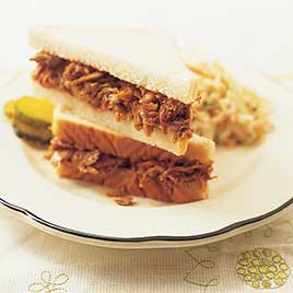 Barbecued Pulled Chicken For Charcoal Grill