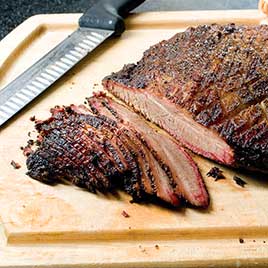 Barbecued Beef Brisket on the Charcoal Grill
