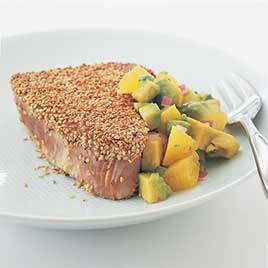 Pan-Seared Sesame-Crusted Tuna Steaks
