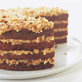 German Chocolate Cake with Coconut-Pecan Filling
