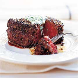 Pepper-Crusted Filet Mignon