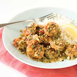Garlicky Shrimp with Bread Crumbs