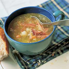Hearty Ham and Split Pea Soup with Potatoes