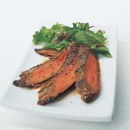 Grilled Flank Steak with Garlic-Shallot-Rosemary Marinade 