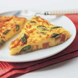 Asparagus, Ham, and Gruyere Frittata