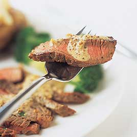 Charcoal-Grilled Strip or Rib Steaks 