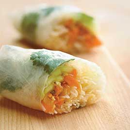 Southeast Asian-Style Spring Rolls With Shrimp